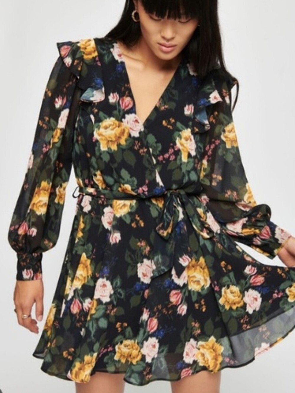 Dynamite Floral Mini Dress Xs